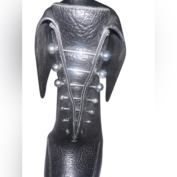 EUC Phillip Lam 3.1 Juno Black White Leather Runway Fashion Ankle Boots Size 36 - Picture 8 of 10